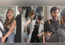 Una mujer atacó a un peluquero en Brasil tras discutir por un corte de cabello Momento del ataque a un peluquero en un salón de belleza en São Paulo