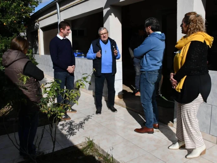 Diego Ponti y Carlos Silva Neder durante una visita institucional en Quimilí.
