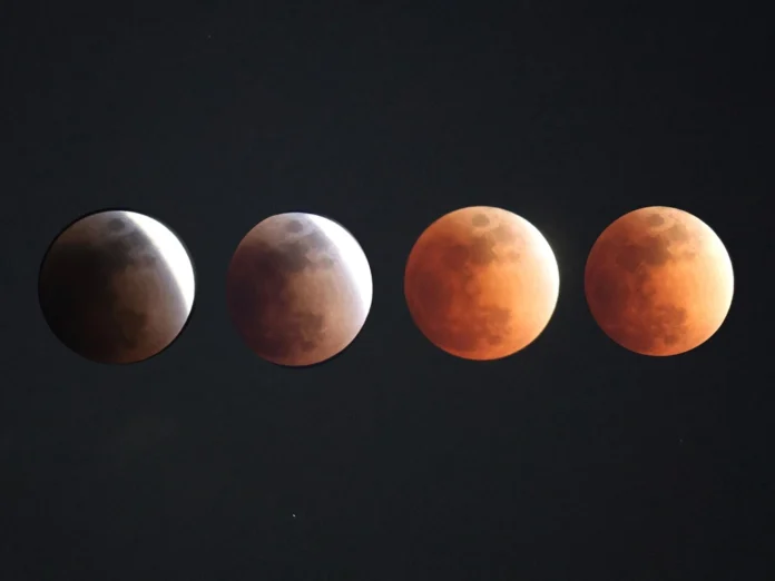 eclipse-lunar-luna-de-sangre-agosto-2026 Eclipse lunar parcial de agosto de 2026 con la Luna adquiriendo una tonalidad rojiza